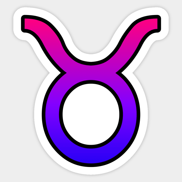 Taurus Bi Pride Symbol Sticker by SillyStarlight